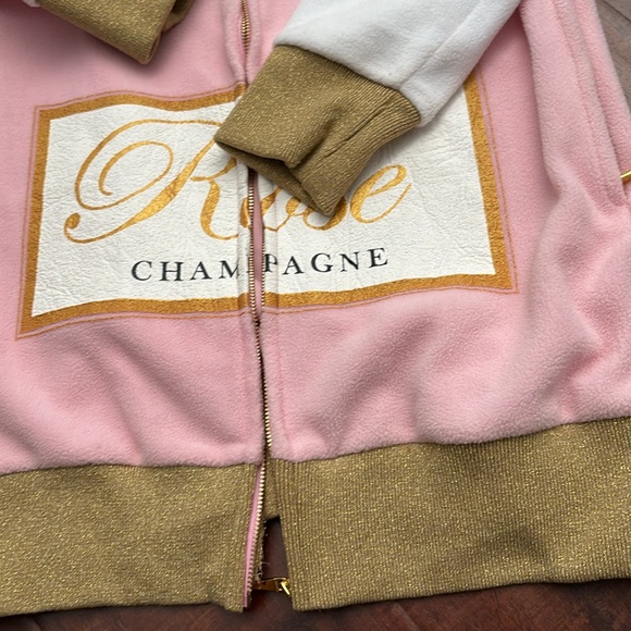 Halloween costume champagne sweater zip up tipsy elves size Small - Picture 6 of 7